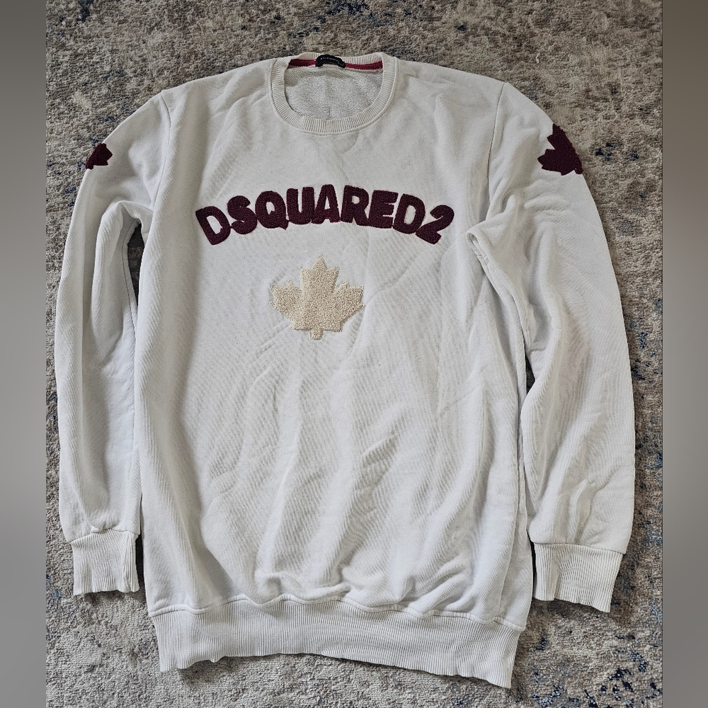 Dsquared2 Mens Heavyweight Sweatshirt Size US Large Slim Made in Italy 🇮🇹